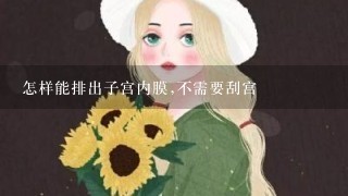 怎样能排出子宫内膜,不需要刮宫