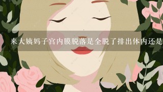 来大姨妈子宫内膜脱落是全脱了排出体内还是如何？