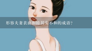 形容夫妻表面和睦其实不和的成语？