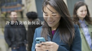 冷暴力离婚如何取证