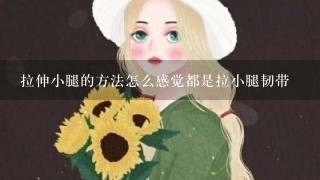 拉伸小腿的方法怎么感觉都是拉小腿韧带