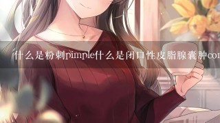 什么是粉刺pimple什么是闭口性皮脂腺囊肿comedonecystic